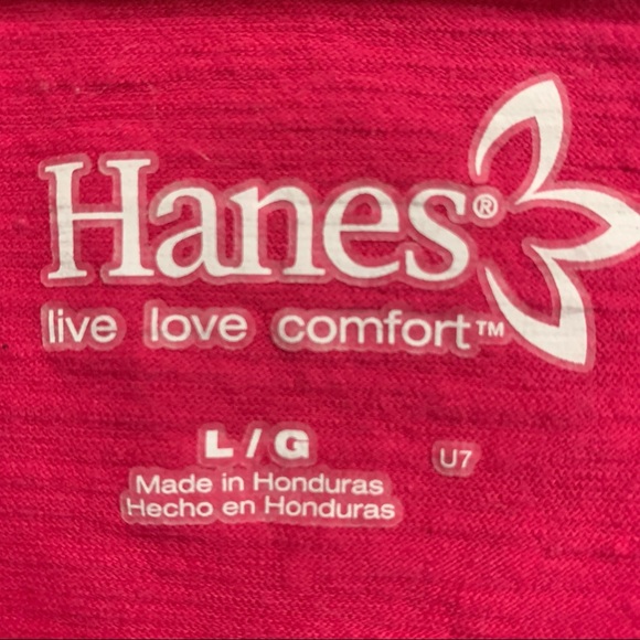Hanes Red Cotton Top L - Picture 2 of 4